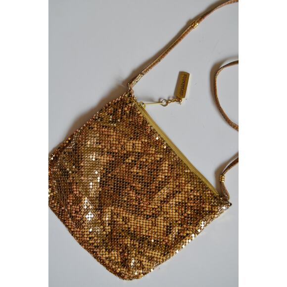 Whiting & Davis Gold Mesh Mini Crossbody Bag - Picture 2 of 6